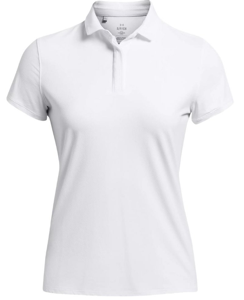 Under Armour Iso-Chill polo femme, blanc/bleu marine