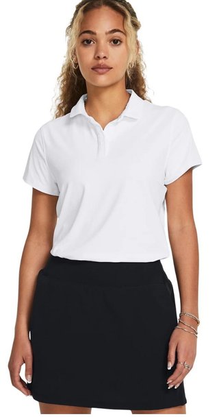 Under Armour Iso-Chill polo femme, blanc/bleu marine