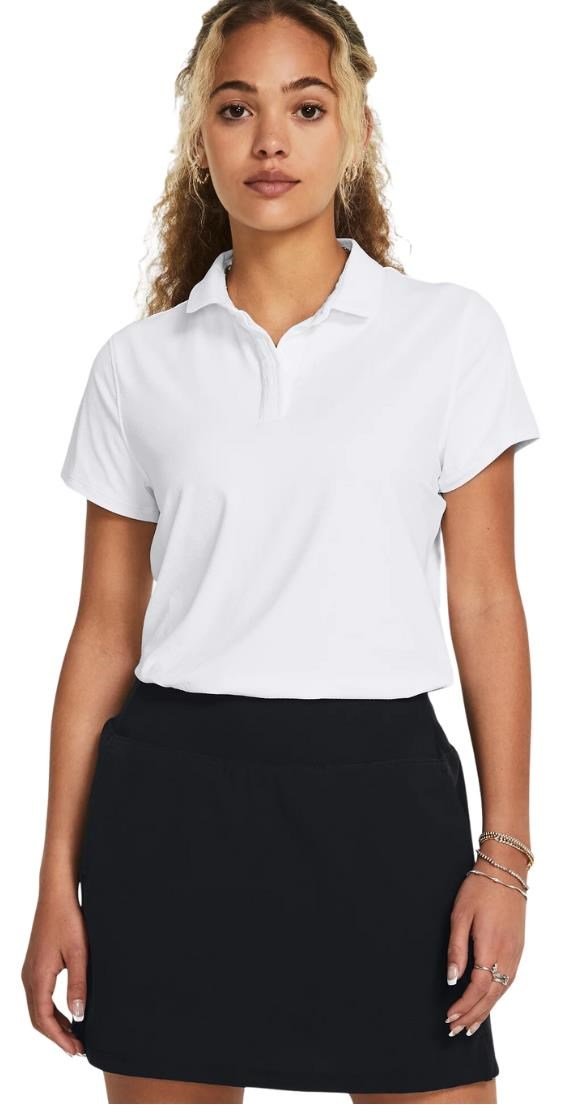 Under Armour Iso-Chill polo femme, blanc/bleu marine