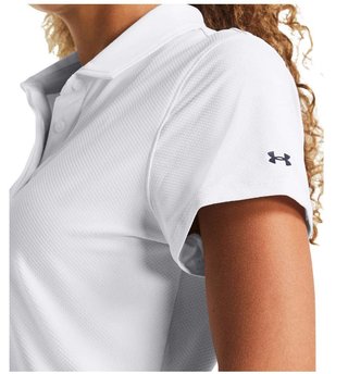 Under Armour Iso-Chill polo femme, blanc/bleu marine
