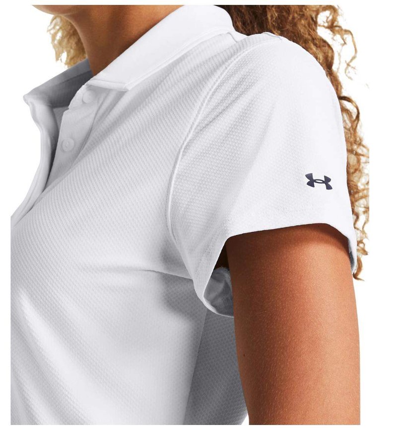 Under Armour Iso-Chill polo femme, blanc/bleu marine