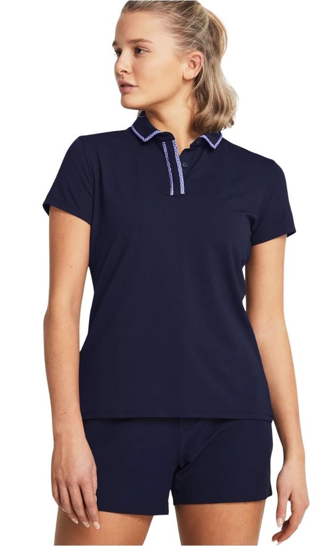 Under Armour Iso-Chill polo femme, midnight navy/starlight