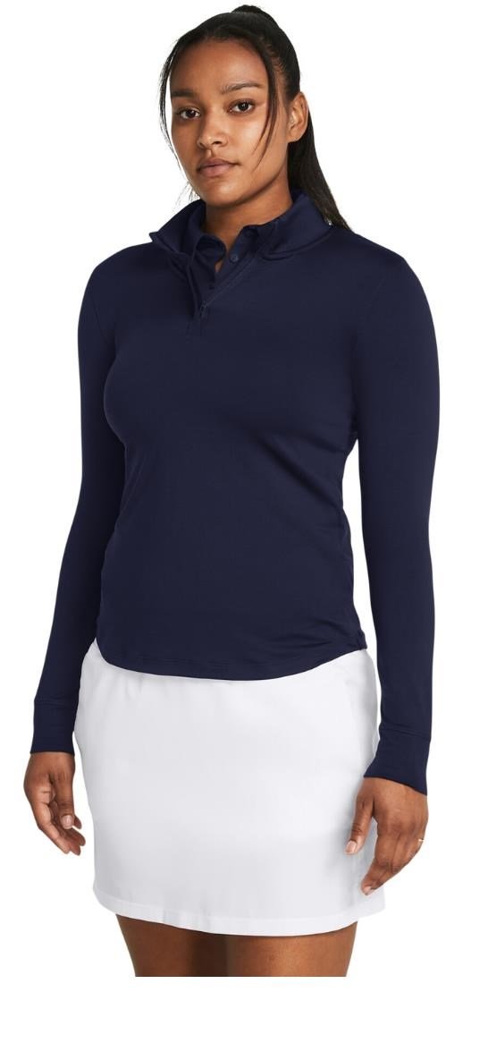 Under Armour Playoff 1/4 Zip sweat-shirt femme, midnight navy/white