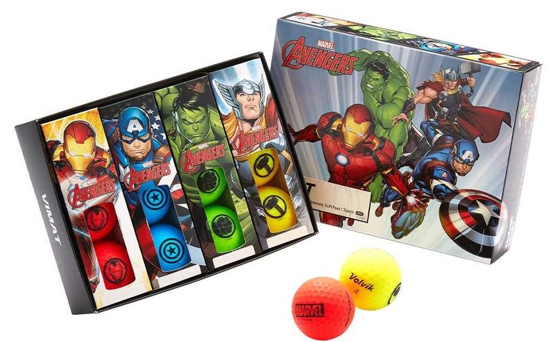 Volvik VIMAX MARVEL AVENGERS balles de golf, mix colours