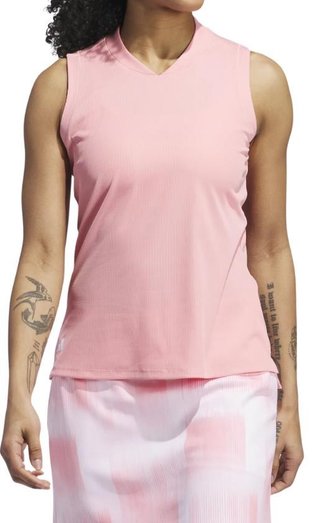 Adidas Ultimate 365 Sleeveless polo femme, semi pink spark