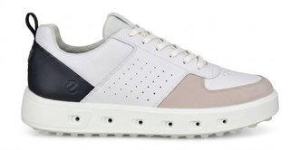 Ecco Street 720 chaussures de golf homme, blanc/noir/gravier