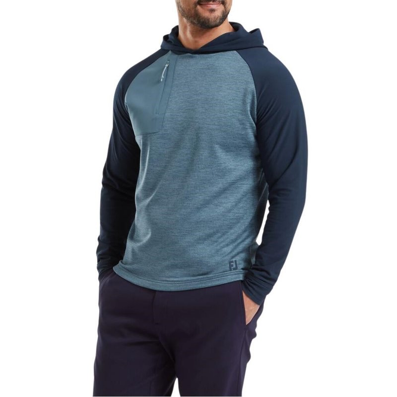 FootJoy ThermoSeries pull-over à capuche homme, navy/slate