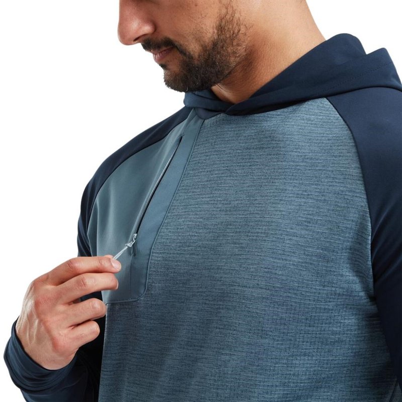 FootJoy ThermoSeries pull-over à capuche homme, navy/slate
