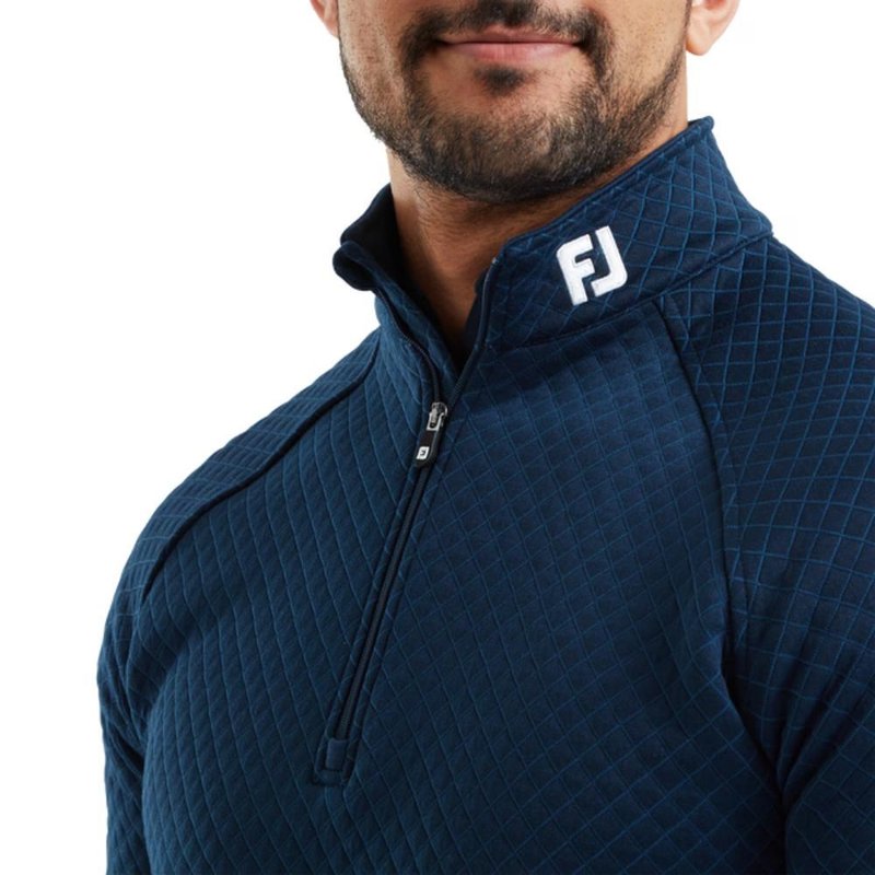 FootJoy Jacquard Thermal Chill-Out pull homme, navy