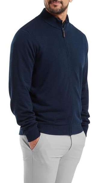 FootJoy Full-Zip Lined pull homme, navy