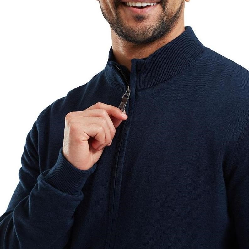 FootJoy Full-Zip Lined pull homme, navy