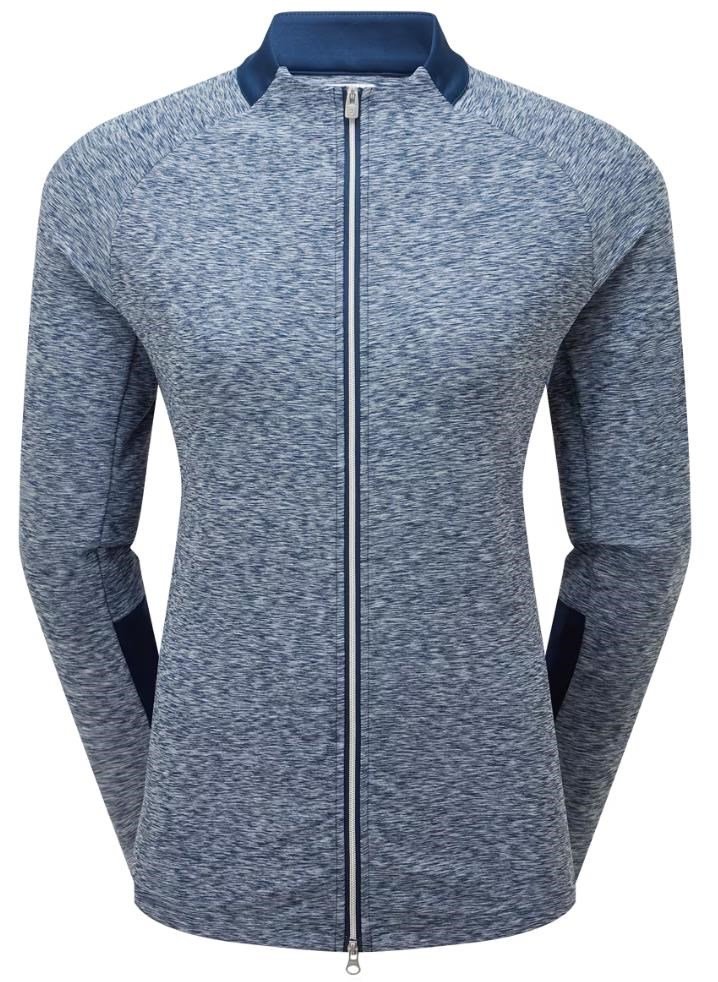 FootJoy Full-Zip Space Dye Thermal Midlayer sweatshirt femme, navy