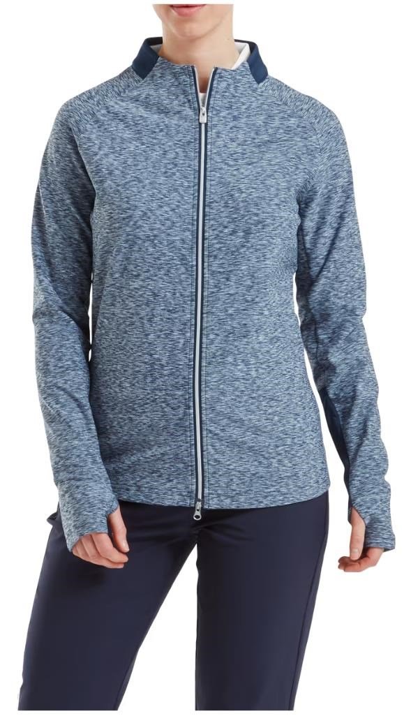 FootJoy Full-Zip Space Dye Thermal Midlayer sweatshirt femme, navy