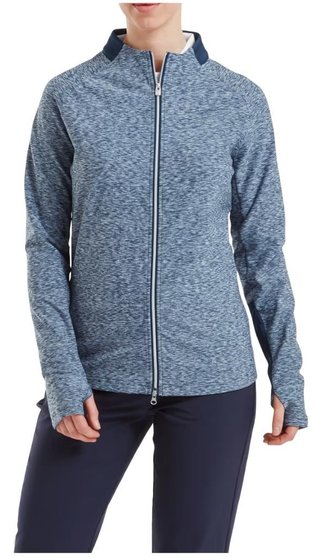 FootJoy Full-Zip Space Dye Thermal Midlayer sweatshirt femme, navy