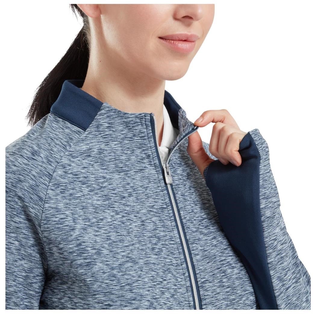 FootJoy Full-Zip Space Dye Thermal Midlayer sweatshirt femme, navy