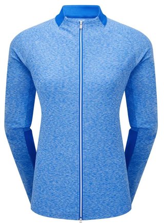 FootJoy Full-Zip Space Dye Thermal Midlayer sweat femme, bleu/aqua