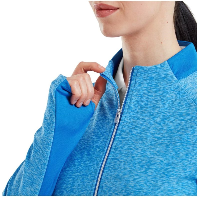 FootJoy Full-Zip Space Dye Thermal Midlayer sweat femme, bleu/aqua