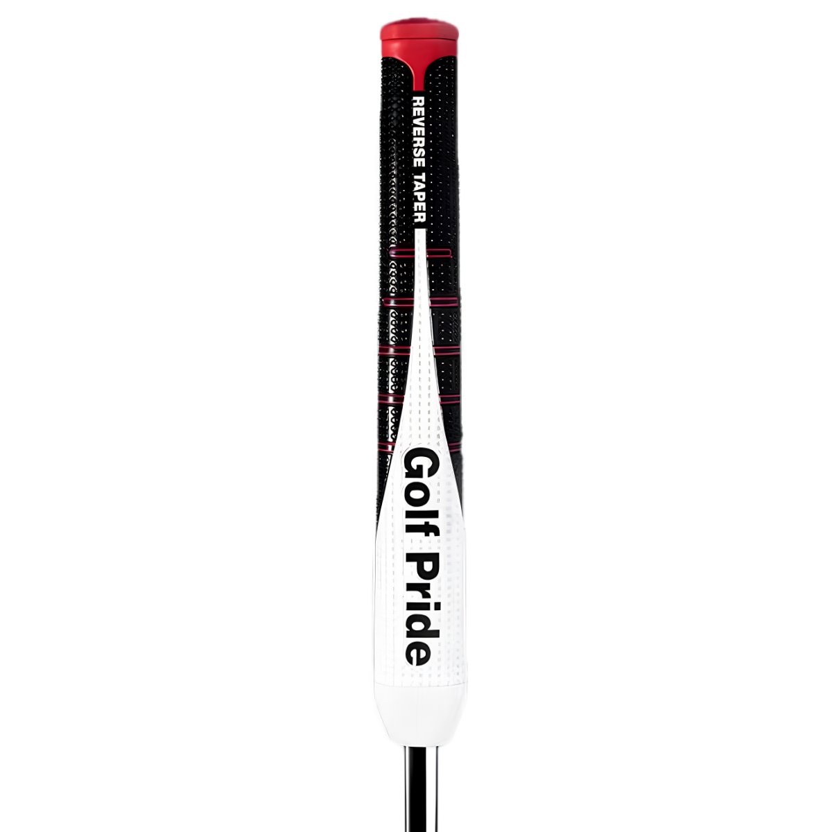 Golf Pride Reverse Taper Flat Medium grip de putter, capuchon rouge