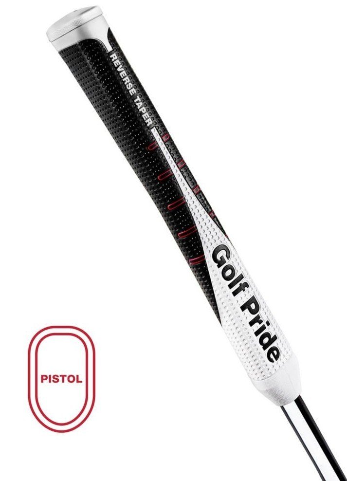 Golf Pride Reverse Taper grip putter PISTOL MEDIUM, capuchon rouge