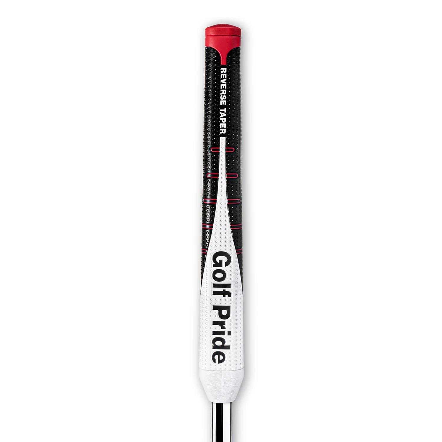 Golf Pride Reverse Taper Pistol Large grip de putter, capuchon rouge