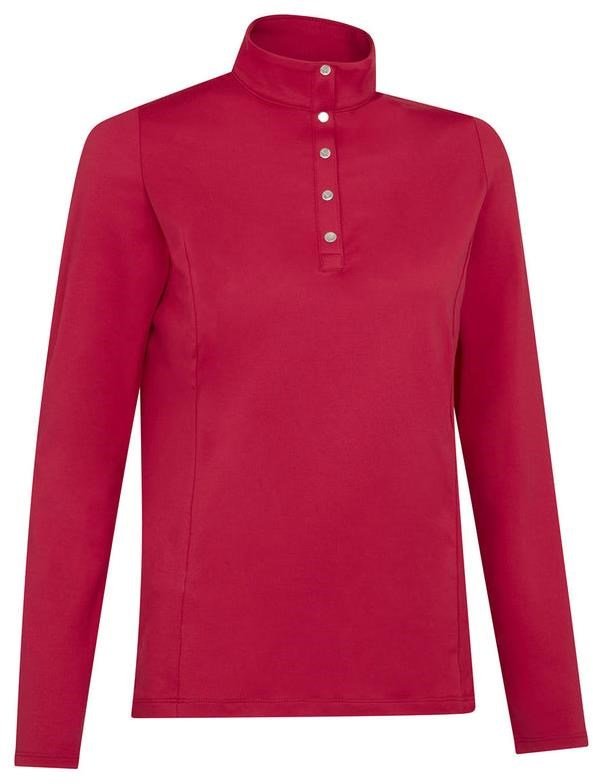 Callaway Thermal Longsleeve Fleece Back Jersey polo femme, persian red