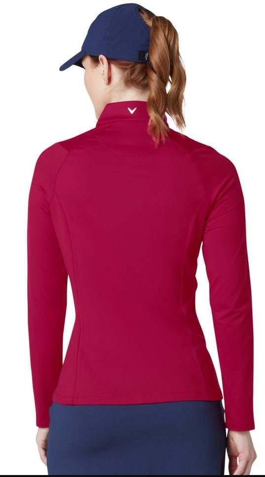 Callaway Thermal Longsleeve Fleece Back Jersey polo femme, persian red