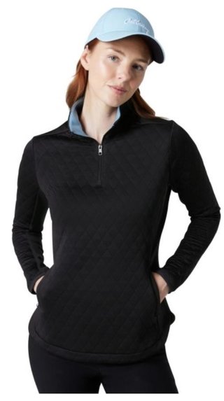 Callaway Quilted Fleece 1/4Zip sweatshirt femme, caviar