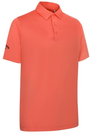 Callaway Swing Tech Tour Fit Solid polo homme, spiced coral