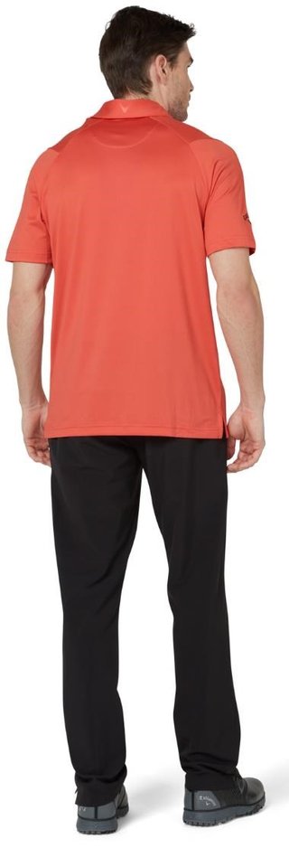 Callaway Swing Tech Tour Fit Solid polo homme, spiced coral