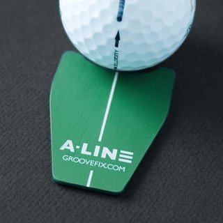 GrooveFix A-Line marqueur de balle et aide à l'alignement au putting, vert
