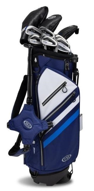 U.S. Kids Golf TS5-57 (145cm) 10-Club set de golf junior, graphite + sac trépied, marine/blanc