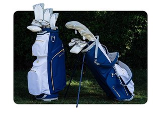 TaylorMade Kalea Gold ladies cart bag 2024, marine/blanc