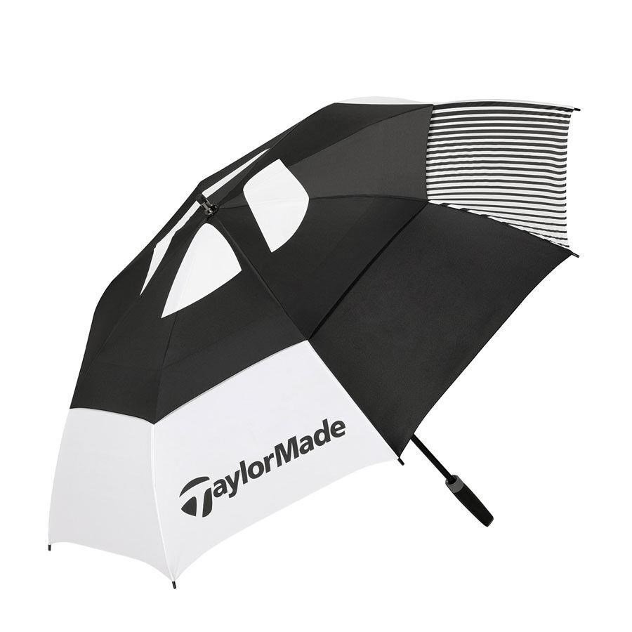 TaylorMade 64" Tour Double Canopy parapluie, noir/blanc