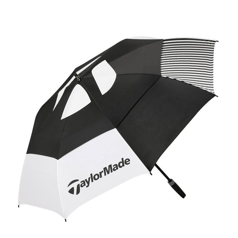 TaylorMade 64" Tour Double Canopy parapluie, noir/blanc