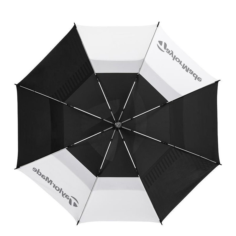 TaylorMade 64" Tour Double Canopy parapluie, noir/blanc