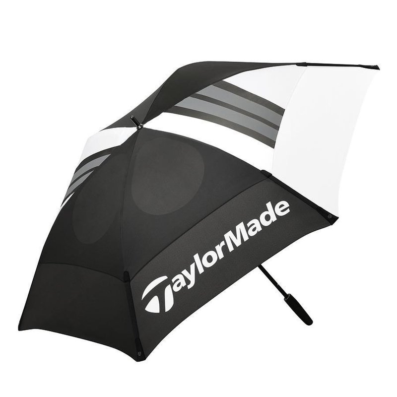 TaylorMade 68" Tour Double Canopy parapluie, noir/blanc