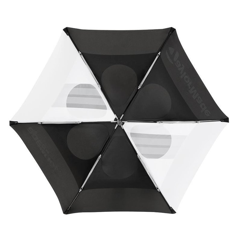 TaylorMade 68" Tour Double Canopy parapluie, noir/blanc