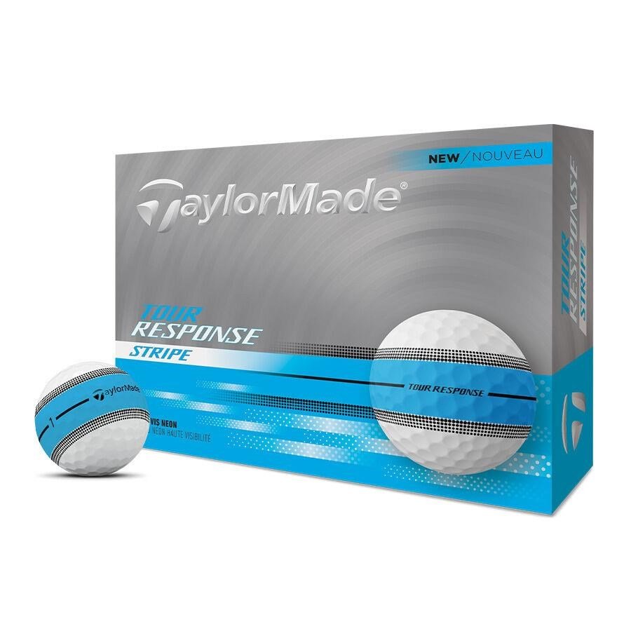 TaylorMade Tour Response Neon Stripe 2025 balles de golf (12 balles), bleu