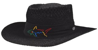 Greg Norman Signature Straw Hat, noir