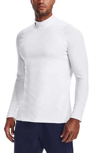 Under Armour CG Armour Fitted Mock t-shirt homme, blanc