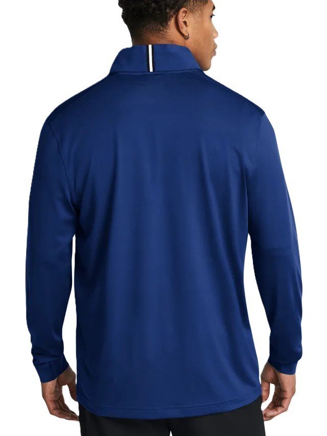 Under Armour Playoff 1/4 Zip sweat homme, tech blue/black