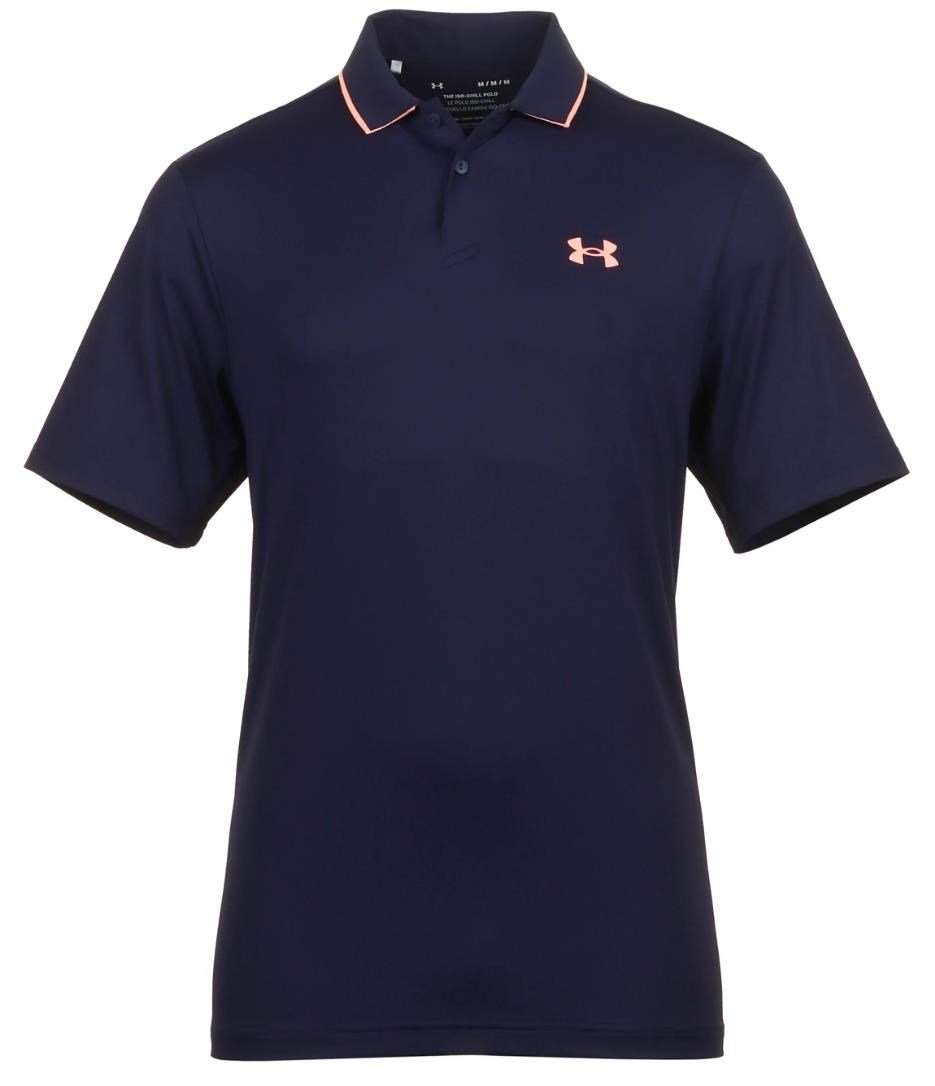 Under Armour Iso-Chill polo homme, midnight navy/flare orange