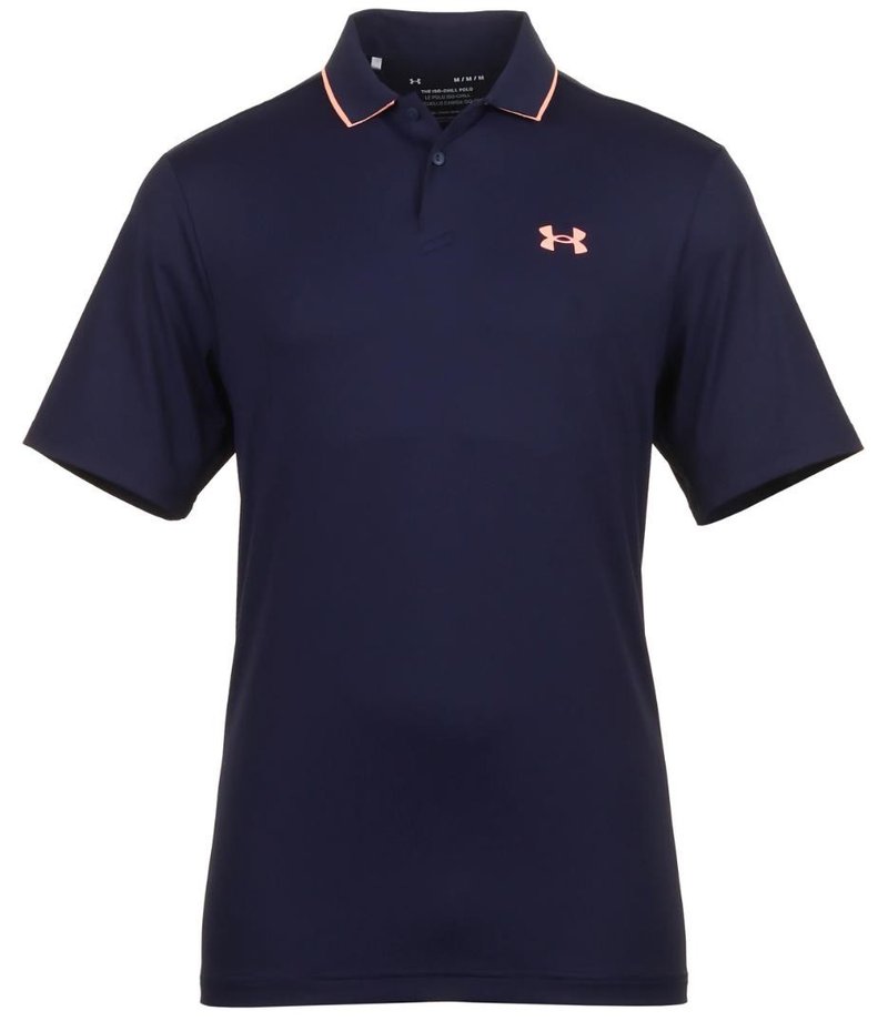 Under Armour Iso-Chill polo homme, midnight navy/flare orange