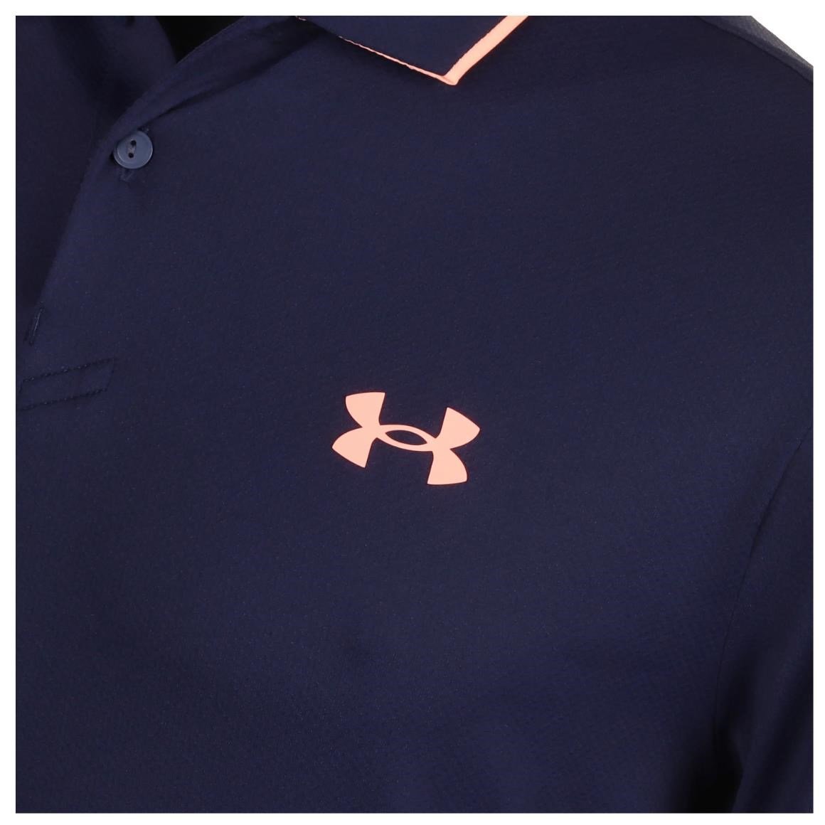 Under Armour Iso-Chill polo homme, midnight navy/flare orange