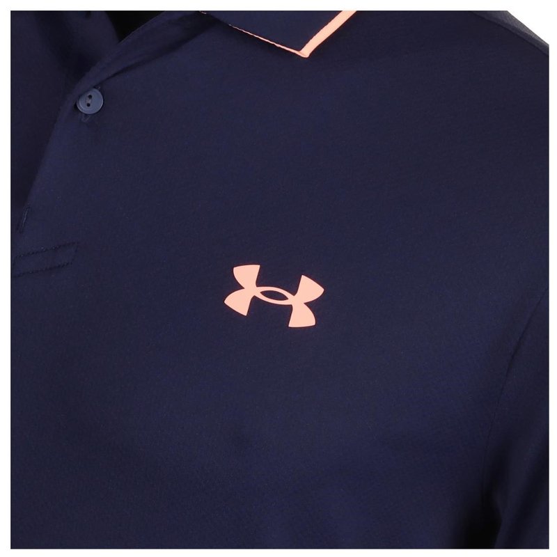 Under Armour Iso-Chill polo homme, midnight navy/flare orange