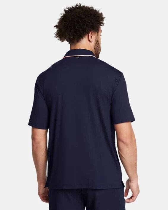 Under Armour Iso-Chill polo homme, midnight navy/flare orange