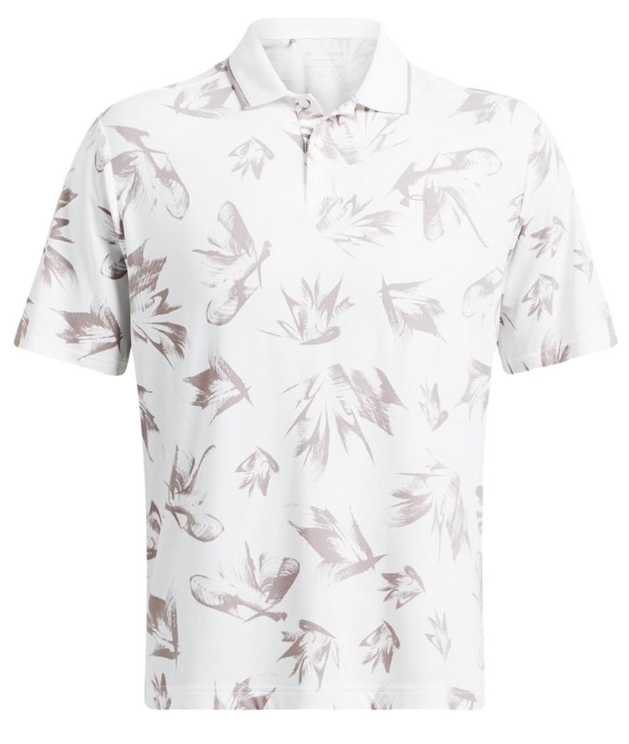 Under Armour Iso-Chill Edge polo homme, blanc/tetra gray