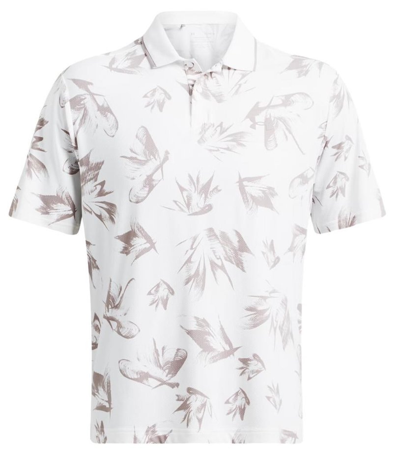Under Armour Iso-Chill Edge polo homme, blanc/tetra gray
