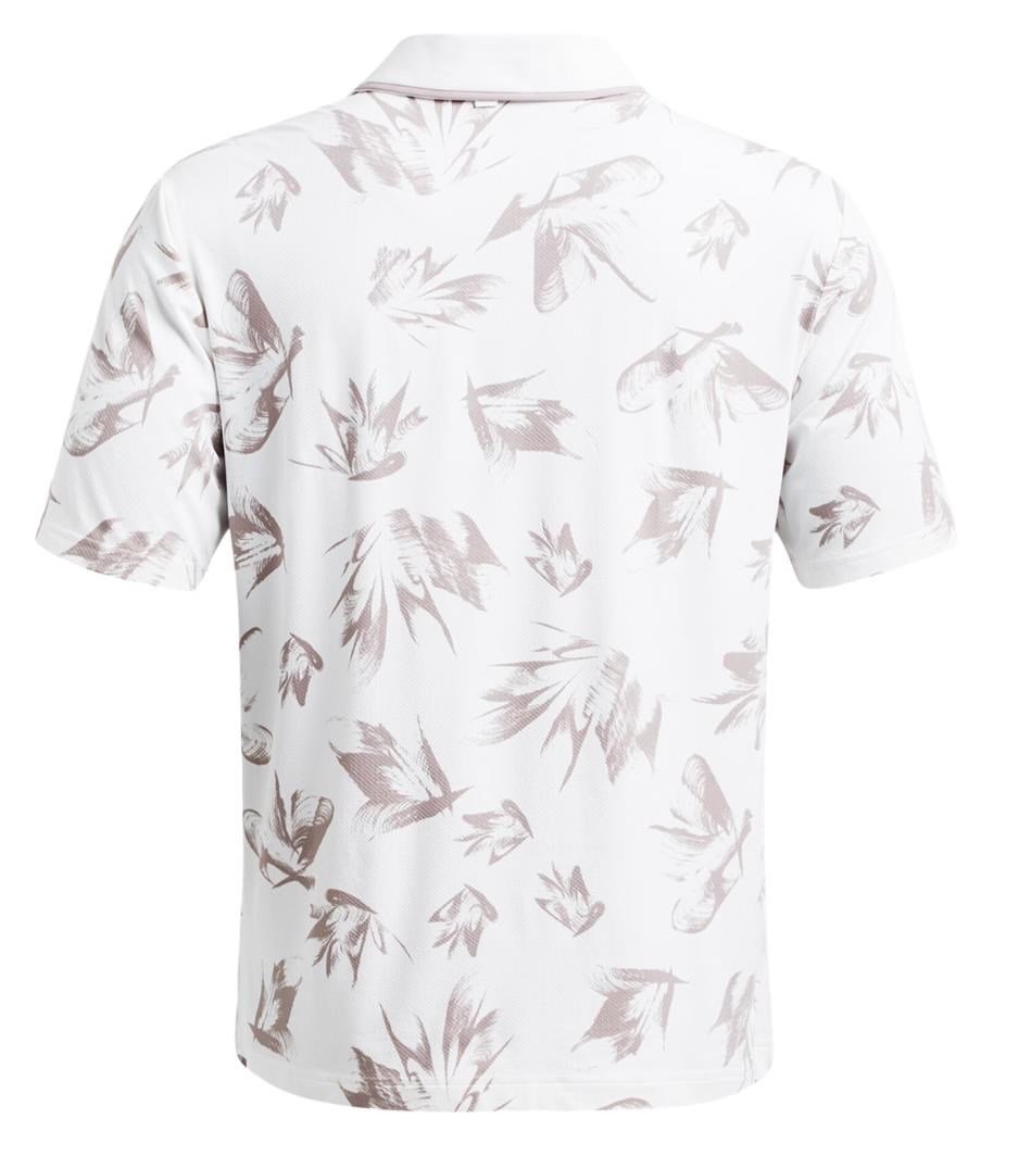 Under Armour Iso-Chill Edge polo homme, blanc/tetra gray