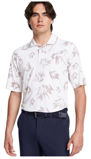 Under Armour Iso-Chill Edge polo homme, blanc/tetra gray